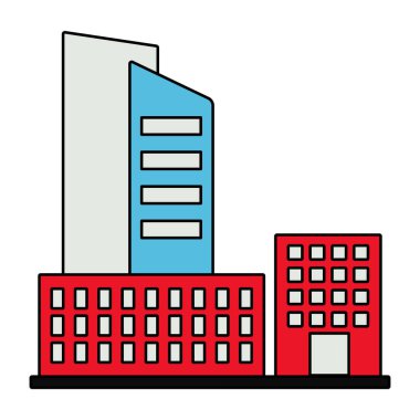 Şehir binasının eşsiz bir tasarım simgesi 