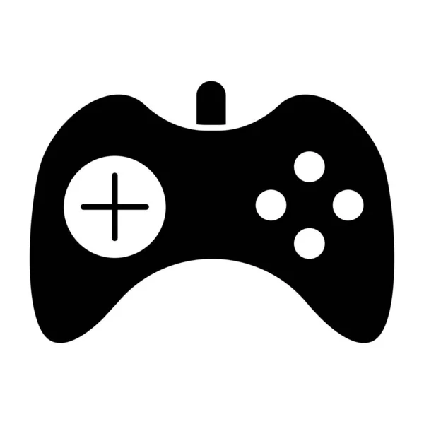 Dispositivo Controlador Juego Icono Diseño Sólido Gamepad — Vector de stock