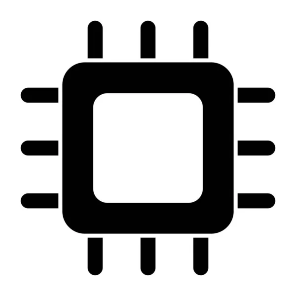 Een Icoon Ontwerp Van Microchip — Stockvector