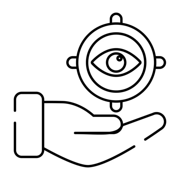 Ojo Dentro Retícula Icono Del Ojo Enfoque — Vector de stock