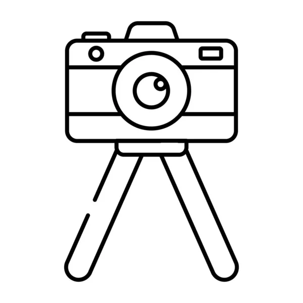 Perfect Design Icon Tripod Camera — Stock Vector