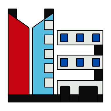 Şehir binasının eşsiz bir tasarım simgesi