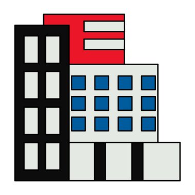 Şehir binasının eşsiz bir tasarım simgesi