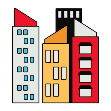 Şehir binasının eşsiz bir tasarım simgesi 