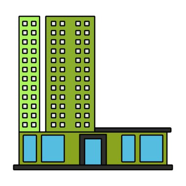 Şehir binasının eşsiz bir tasarım simgesi 