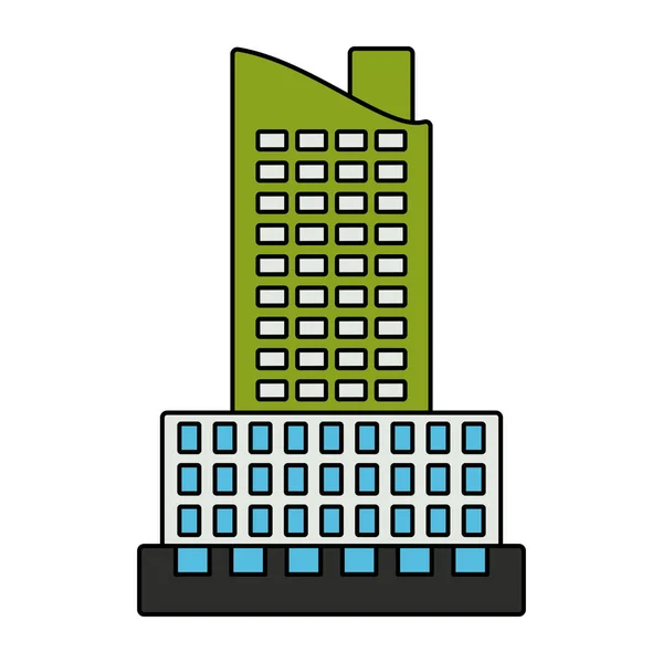 Eine Einzigartige Design Ikone Des Wolkenkratzers — Stockvektor