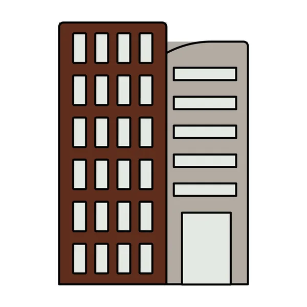 摩天大楼独特的设计图标 — 图库矢量图片