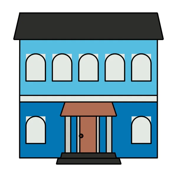 Icono Diseño Único Del Edificio Ciudad — Vector de stock