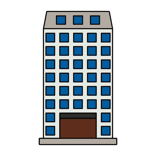 商業ビルのユニークなデザインアイコン — ストックベクタ