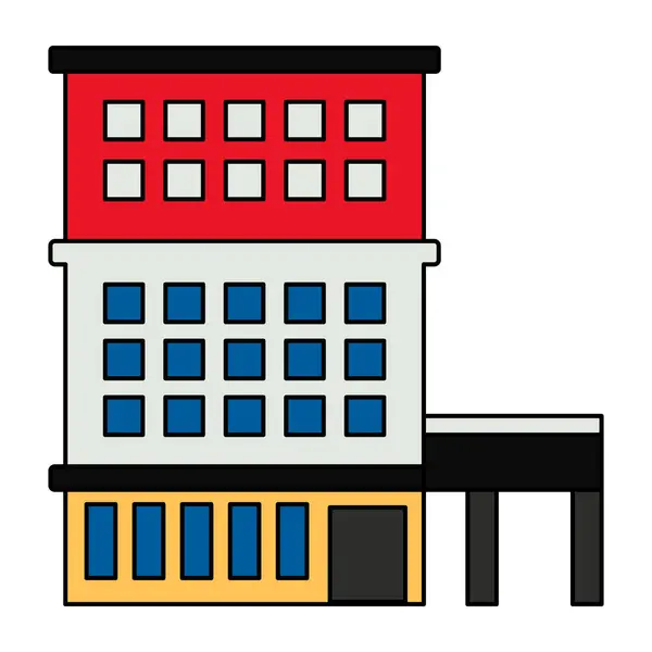 Eine Einzigartige Design Ikone Des Kommerziellen Bauens — Stockvektor