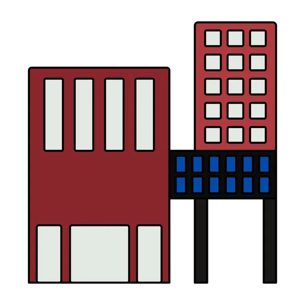 城市建筑独特的设计图标 — 图库矢量图片