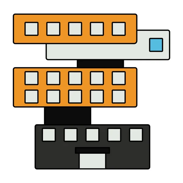 Eine Einzigartige Design Ikone Des Wolkenkratzers — Stockvektor