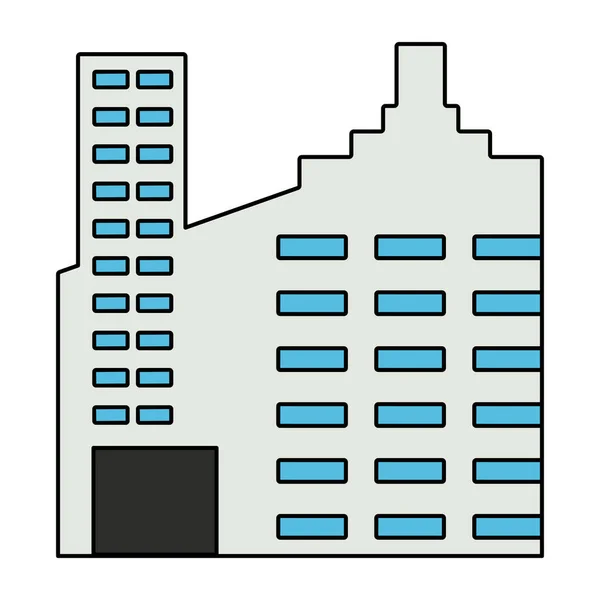 Icono Diseño Único Del Edificio Ciudad — Vector de stock