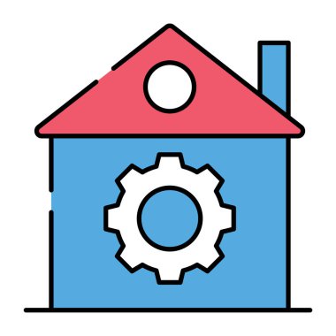 Ev binası iç dişli, ev yönetiminin düz tasarımı