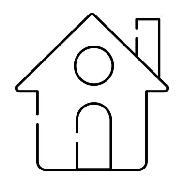 Konut özelliği simgesi, evin doğrusal tasarımı 