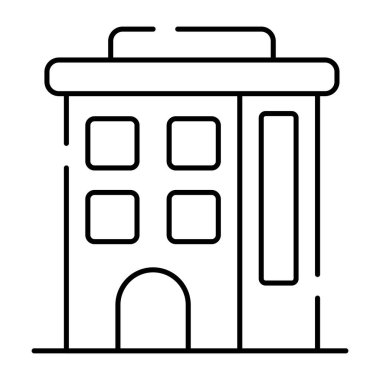 Ticari yapının doğrusal tasarım simgesi