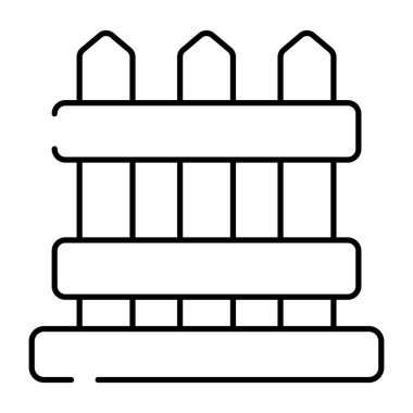 Ahşap bariyer, çit simgesi.