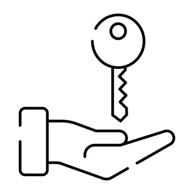 Eldeki anahtar, sahiplik simgesi