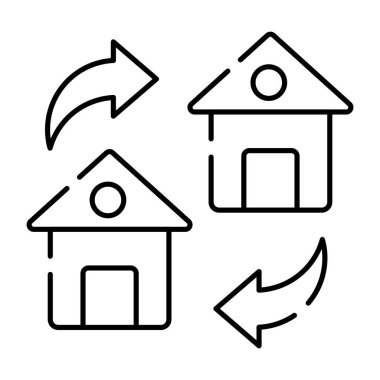 Ev değişimi için moda tasarım simgesi