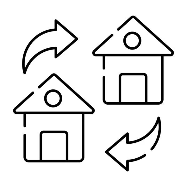 Модний Іконка Дизайну Домашнього Обміну — стоковий вектор