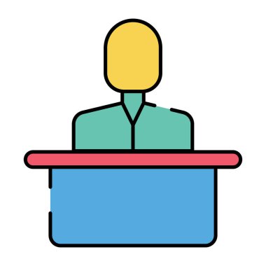 Resepsiyonistin premium indirme simgesi