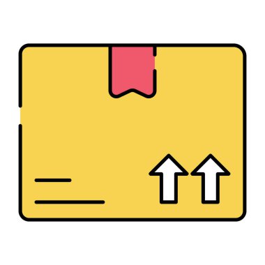 Kartondan düz bir tasarım simgesi