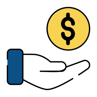 Elimizdeki para bağış konseptini gösteriyor