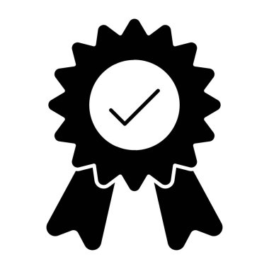 Kaliteli rozetin eşsiz tasarım simgesi.