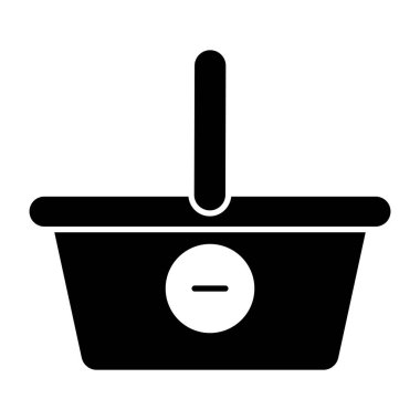 Sepetten kaldırmanın yaratıcı tasarım simgesi