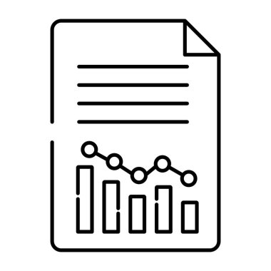 Veri raporunun doğrusal tasarım simgesi