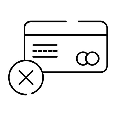 Çapraz işaretli banka kartı, kartın doğrusal tasarımı kabul edilmedi