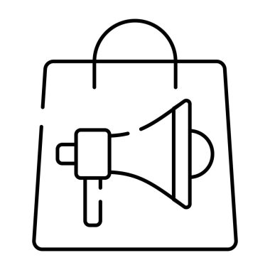 Alışveriş promosyonunun moda tasarım simgesi