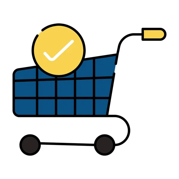 Icono Descarga Premium Carrito Compra Vector Handcart — Vector de stock