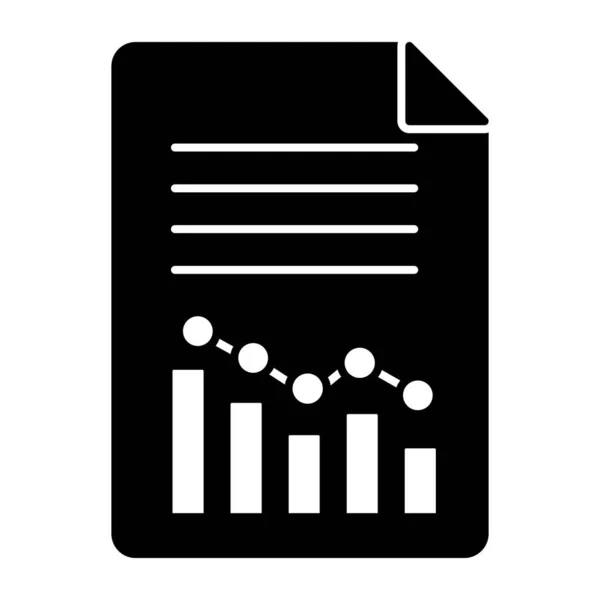 Una Solida Icona Design Del Report Dei Dati — Vettoriale Stock