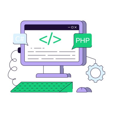 Sistem kodlamasının eşsiz tasarım çizimi