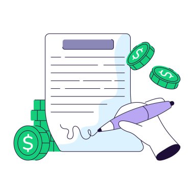 Sözleşme kağıdının düzenlenebilir tasarımı