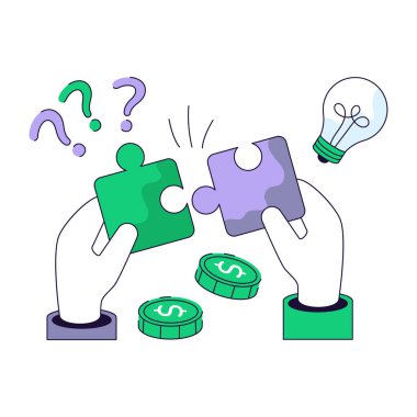 Problem çözmenin modern tasarım illüstrasyonu