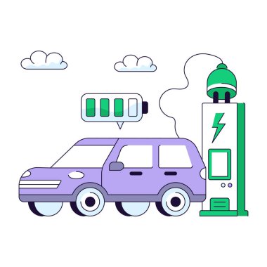 Elektrikli araba şarjının bir tasarımı