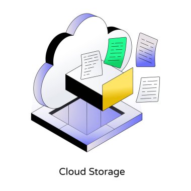 An icon design of cloud drawer