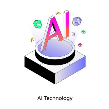 A unique design icon of ai technology