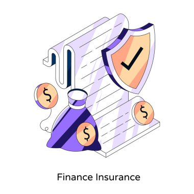 A premium download icon of financial security