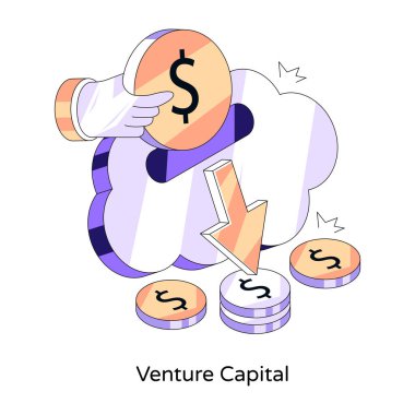 Risk sermayesinin modern tasarım simgesi