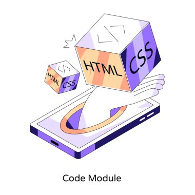Kod modülünün eşsiz tasarım çizimi