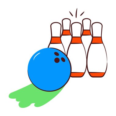 Top gösterisi konsepti olan Skittles bovling oyunu