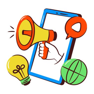 Mobil pazarlama fikrinin en iyi indirme simgesi