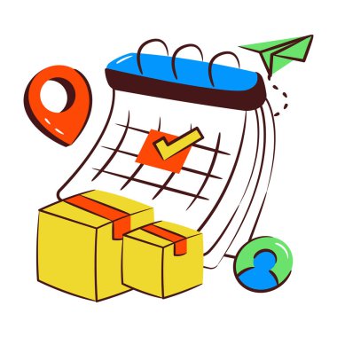 Perfect design icon of parcel schedule