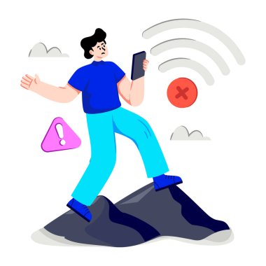 Hiçbir ağın modern tasarım illüstrasyonu