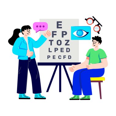 Göz testinin modern tasarım çizimi