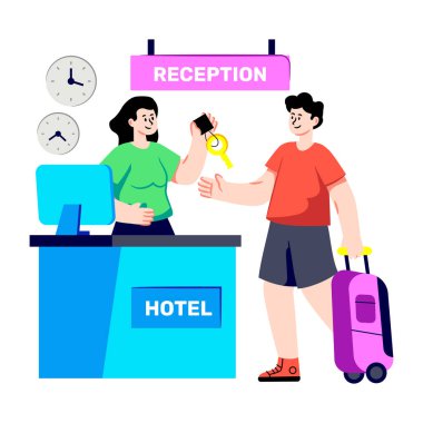 Otel kontrolünün düz bir tasarımı.