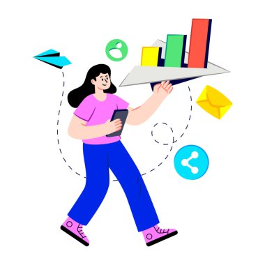 İş verilerinin modern tasarım illüstrasyonu